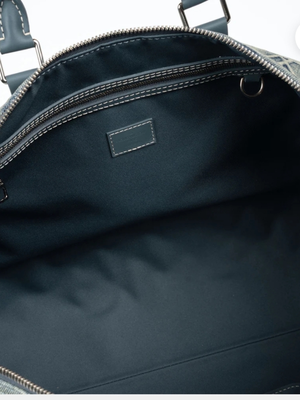 Cotton Denim Design All Kept 50 Traveler Embo Monogram Stonewashed Delux Duffel - Picture 9 of 16